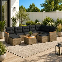 10 Piece Garden Sofa Set for Outdoor Relaxation