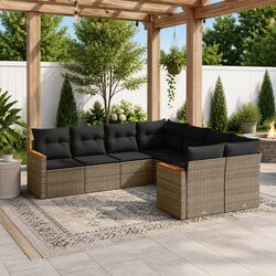 8-Piece Garden Sofa Set for Outdoors