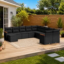 11 Piece Garden Sofa Set: Compact and Stylish