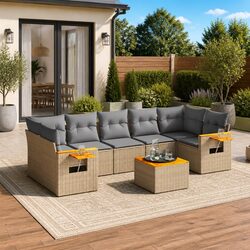 Concise and Comfortable 8-Piece Outdoor Sofa Set