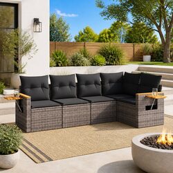 5 Piece Outdoor Sofa Set with Essential Features