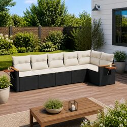 6-Piece Modular Garden Sofa Set for Outdoor Relaxation