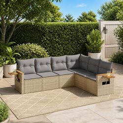 Compact and Stylish 6 Piece Garden Sofa Set