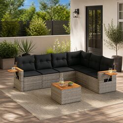 Compact and Stylish 7-Piece Garden Sofa Set