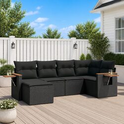 Compact 6-Piece Modular Garden Sofa Set