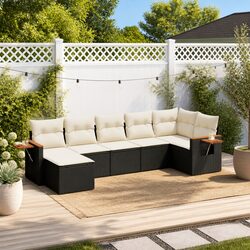 Efficient 7 Piece Outdoor Garden Sofa Set with Cushions