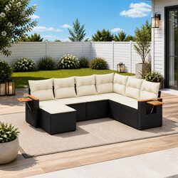 Compact and Stylish 7 Piece Outdoor Sofa Set