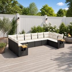 Compact 10-Piece Sofa Set for Outdoor Relaxation