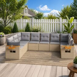 10-Piece Garden Sofa Set: Your Outdoor Comfort Solution
