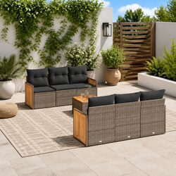 7 Piece Modular Grey Garden Sofa Set for Your Patio