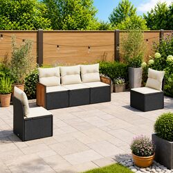 5-Piece Garden Sofa Set in Elegant Black