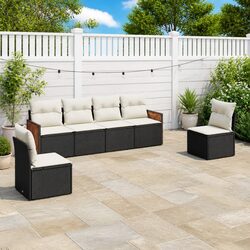 6 Piece Garden Sofa Set for Outdoors