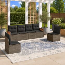 Compact and Stylish 6-Piece Outdoor Sofa Set