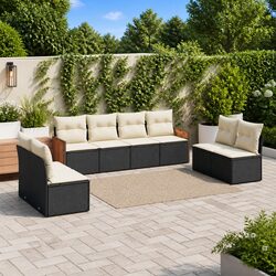 Compact 8 Piece Modular Sofa Set for Outdoor Spaces