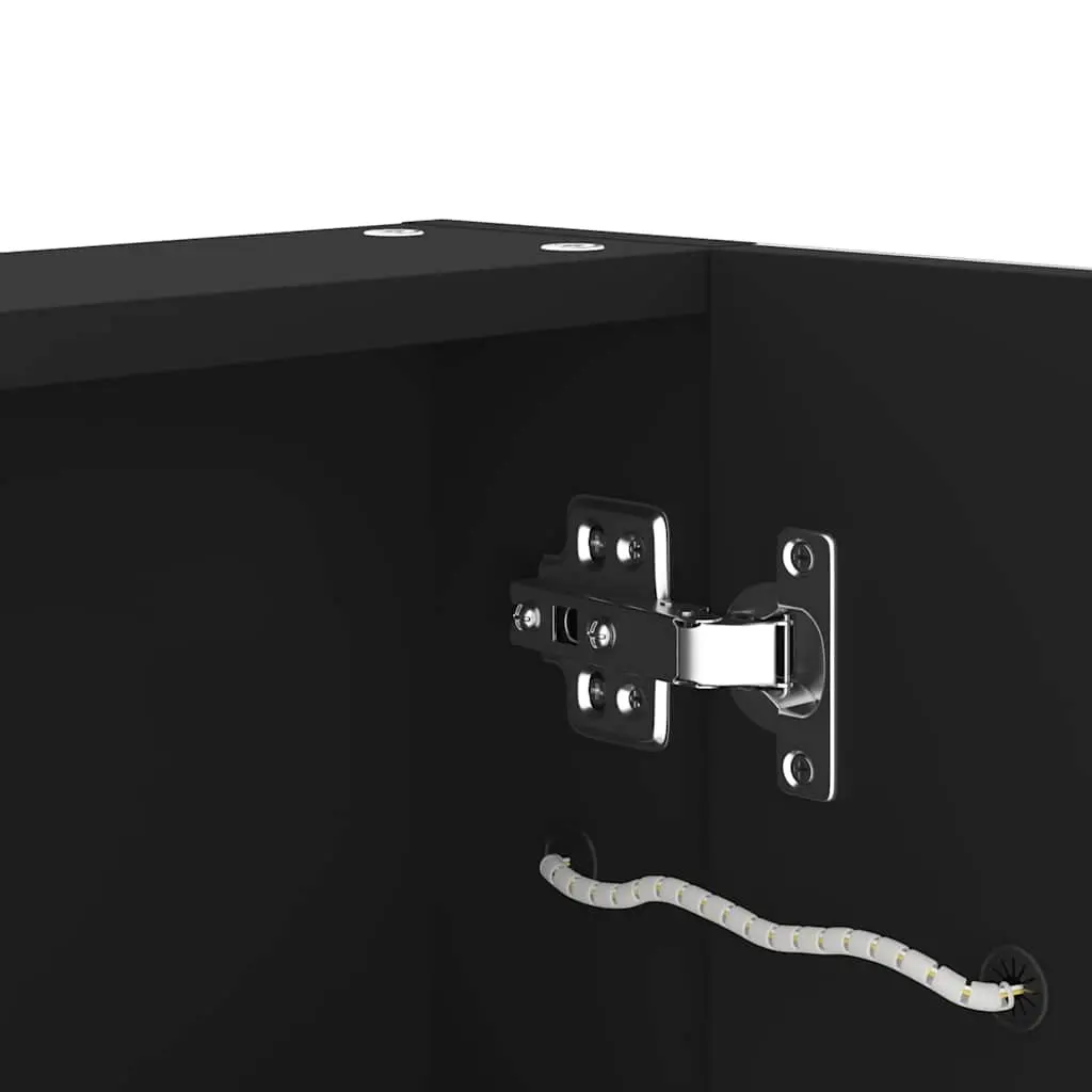 Bathroom Vanity Mirror Cabinet Anthracite 62x14x60cm LED Integrated Lighting Storage Unit