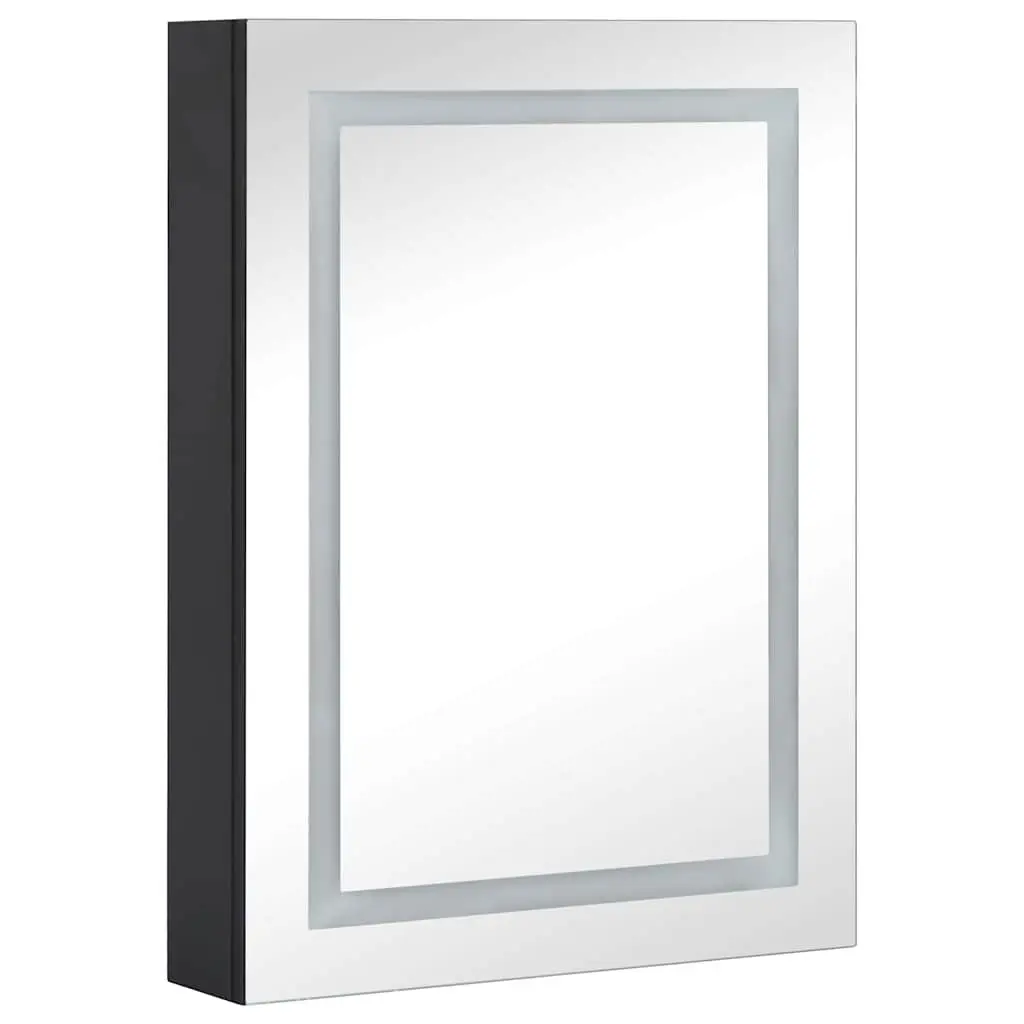 Bathroom Vanity Mirror Cabinet Anthracite 50x13x70cm LED Light Storage