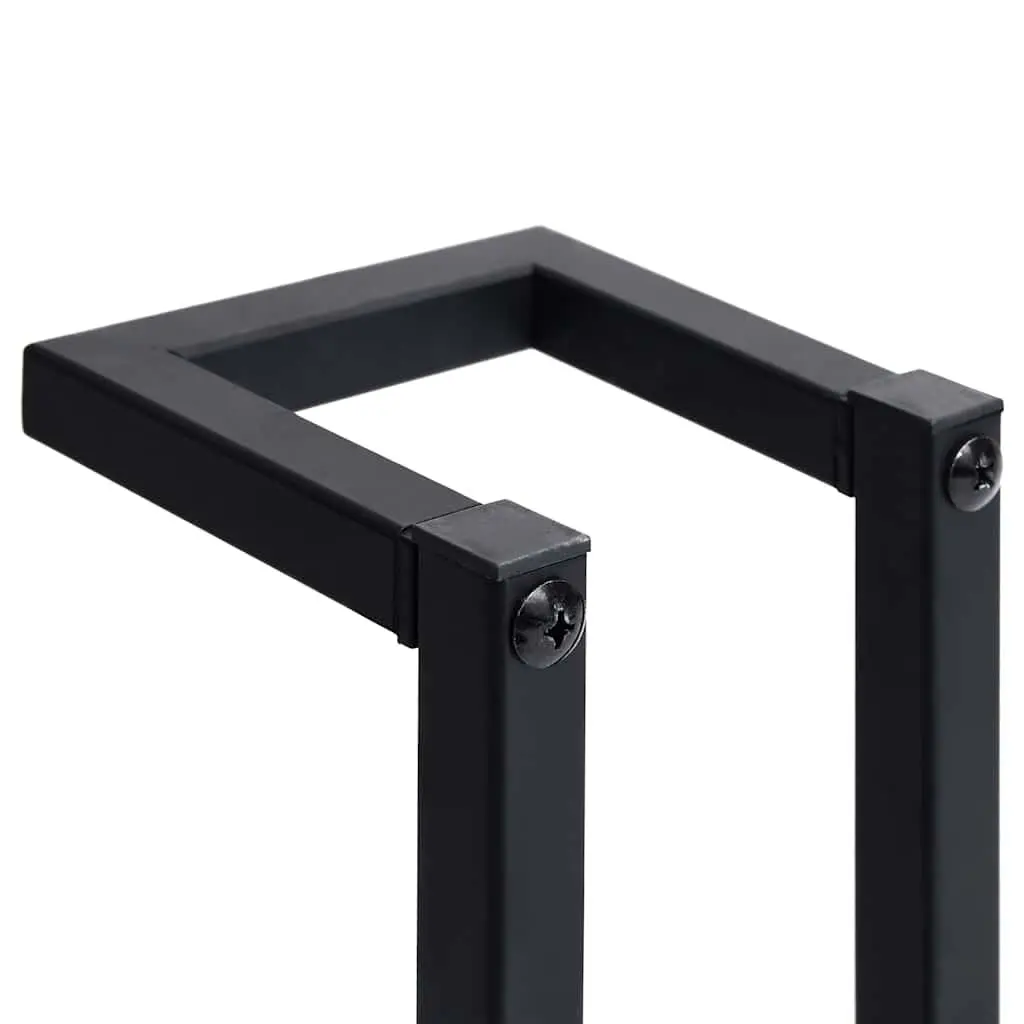 Towel Rack Black Wall Mount Iron Bathroom Organizer