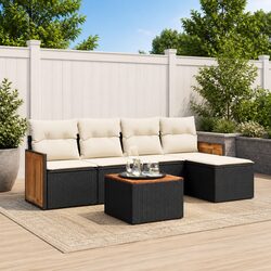 Concise 6-Piece Garden Sofa Set for Outdoors