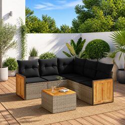 Compact 6-Piece Outdoor Sofa Set for Easy Enjoyment