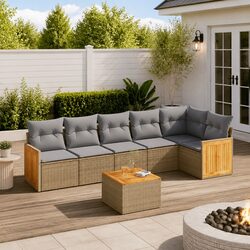 Concise and Confident 7-Piece Outdoor Sofa Set