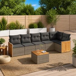 Compact 7 Piece Garden Sofa Set for Outdoor Relaxation