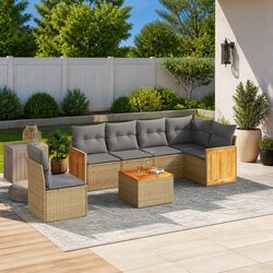 Compact and Reliable 7 Piece Garden Sofa Set