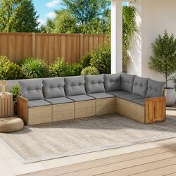 Compact and Stylish 7 Piece Outdoor Sofa Set