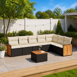 8-Piece Garden Sofa Set for Stylish Outdoor Comfort