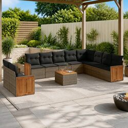 Compact 11-Piece Outdoor Sofa Set for Relaxation