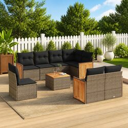 Concise 9-Piece Outdoor Sofa Set Overview
