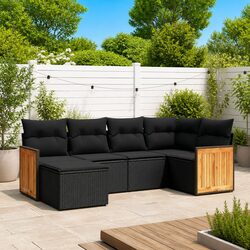 Compact 6-Piece Garden Sofa Set – Stylish Outdoor Seating