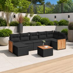 Compact and Stylish 8-Piece Garden Sofa Set