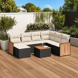 Garden Sofa Set 8 Piece Outdoor Furniture Patio Sectional with Cushions Storage