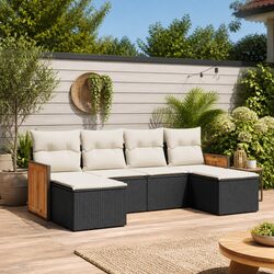 Compact 6-Piece Rattan Sofa Set for Your Outdoors
