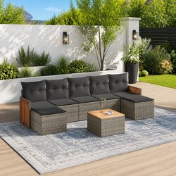 8 Piece Garden Sofa Set for Outdoor Comfort