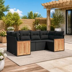 Compact and Reliable 6-Piece Garden Sofa Set