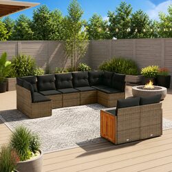 Compact and Stylish 9 Piece Garden Sofa Set