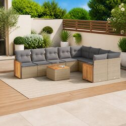 10 Piece Outdoor Sofa Set for Comfort and Storage