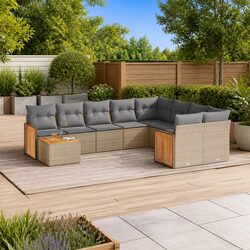 Compact 10-Piece Outdoor Sofa Set with Stylish Features