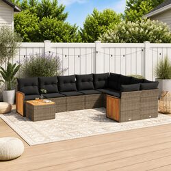 Your New 10-Piece Garden Sofa Set with Cushions in Grey