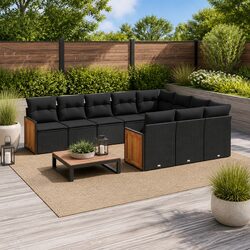 Concise 10-Piece Modular Garden Sofa Set