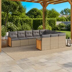 Compact 10-Piece Garden Sofa Set for Outdoor Relaxation