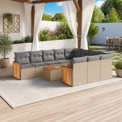 Compact 11 Piece Outdoor Sofa Set - Quick Comfort Solution