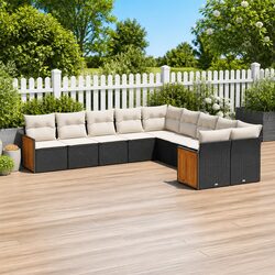 Compact and Strong 10-Piece Garden Sofa Set