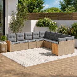 10 Piece Modular Garden Sofa Set: Simple and Elegant