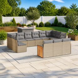 Concise and Reliable 13-Piece Rattan Sofa Set