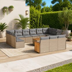 Compact and Stylish 14-Piece Garden Sofa Set