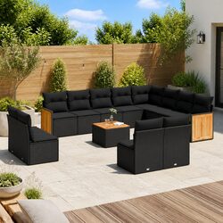 Compact 13-Piece Modular Garden Sofa Set