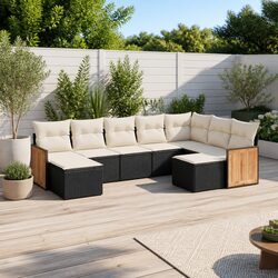 Compact 9 Piece Garden Sofa Set for Outdoor Relaxation