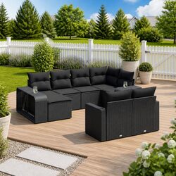 Compact and Functional 10 Piece Outdoor Sectional Set